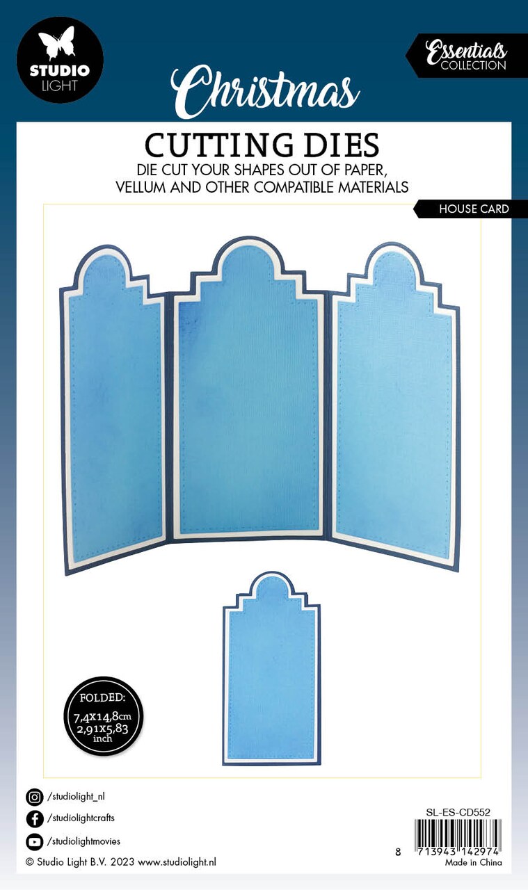 Studio Light SL Cutting Dies House Card Essentials 148x210x1mm 7 PC nr.552